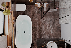 Дизайн-проект санузла от дизайнера Елены Кокшаровой