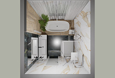 Проект ванной комнаты в частном доме