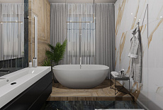 Проект ванной комнаты в частном доме