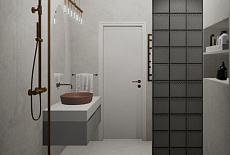 Дизайн-проект душевой комнаты от Татьяны Зизы.