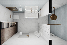 Дизайн-проект санузла для семейной пары от Татьяны Зизы.