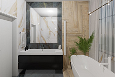 Проект ванной комнаты в частном доме