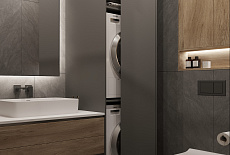 Дизайн-проект темной ванной комнаты от Сафаровой Татьяны