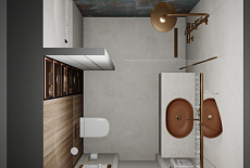 Дизайн-проект душевой комнаты от Татьяны Зизы.