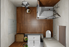 Дизайн-проект ванной комнаты с душевой от Кузьмичевой Анны