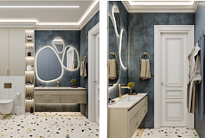 Дизайн-проект ванной комнаты от Гурьевой Елены.