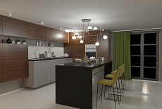Дизайн-проект кухни-гостиной от Дьяконовой Елены