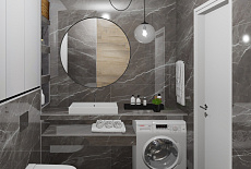 Проект ванной комнаты с душевой кабиной от Татьяны Зизы