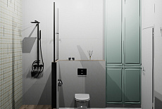 Дизайн-проект современной ванной комнаты с душевой от Кузьмичевой Анны