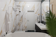 Проект ванной комнаты в частном доме