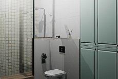 Дизайн-проект современной ванной комнаты с душевой от Кузьмичевой Анны
