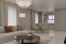 Дизайн-проект кухни гостиной от дизайнера Сафаровой Татьяны 