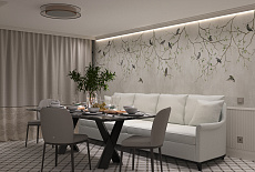 Проект 1 этажа загородного дома от Юлии Потанцевой