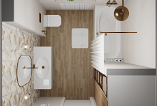 Дизайн-проект ванной комнаты Татьяны Зизы