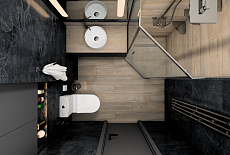 Дизайн-проект ванной комнаты от дизайнера Мутузова Рустама