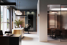 Проект дизайн современный салон по продаже межкомнатный и входных дверей от дизайнера Сергея Шулик