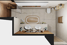 Дизайн-проект ванной комнаты от Кузьмичевой Анны