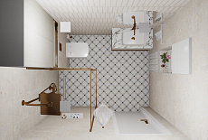 Дизайн-проект ванной комнаты от дизайнера Татьяны Зизы.