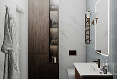 Дизайн-проект санузла для семейной пары от Татьяны Зизы.