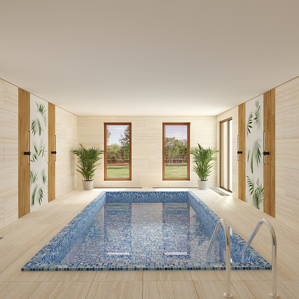 Дизайн-проект бассейна со SPA-зоной от Николаевой Татьяны - Ennface