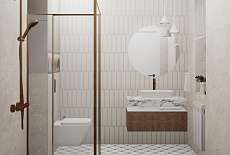 Дизайн-проект ванной комнаты от дизайнера Татьяны Зизы.