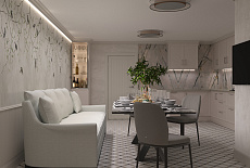 Проект 1 этажа загородного дома от Юлии Потанцевой